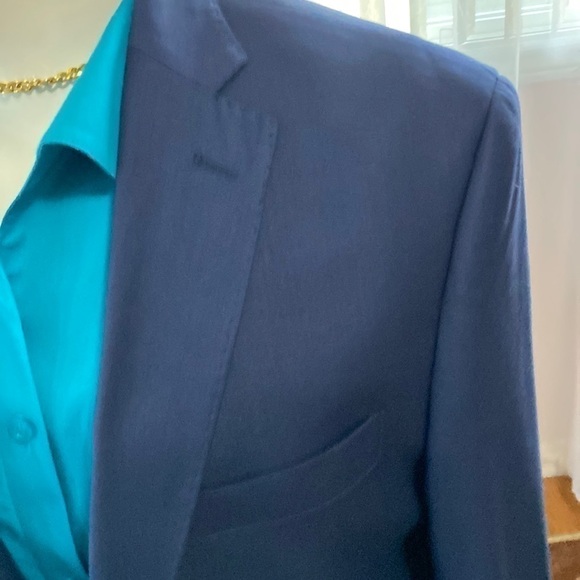 SOUL of London Single Breasted Blazer Jacket Men's Size 40R Navy - Picture 3 of 13